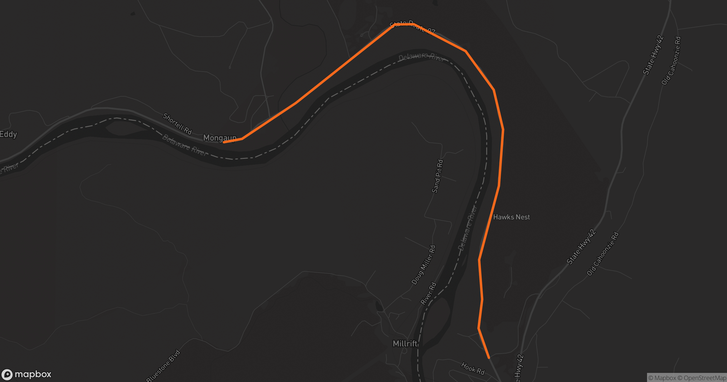 Map of Hawk's Nest