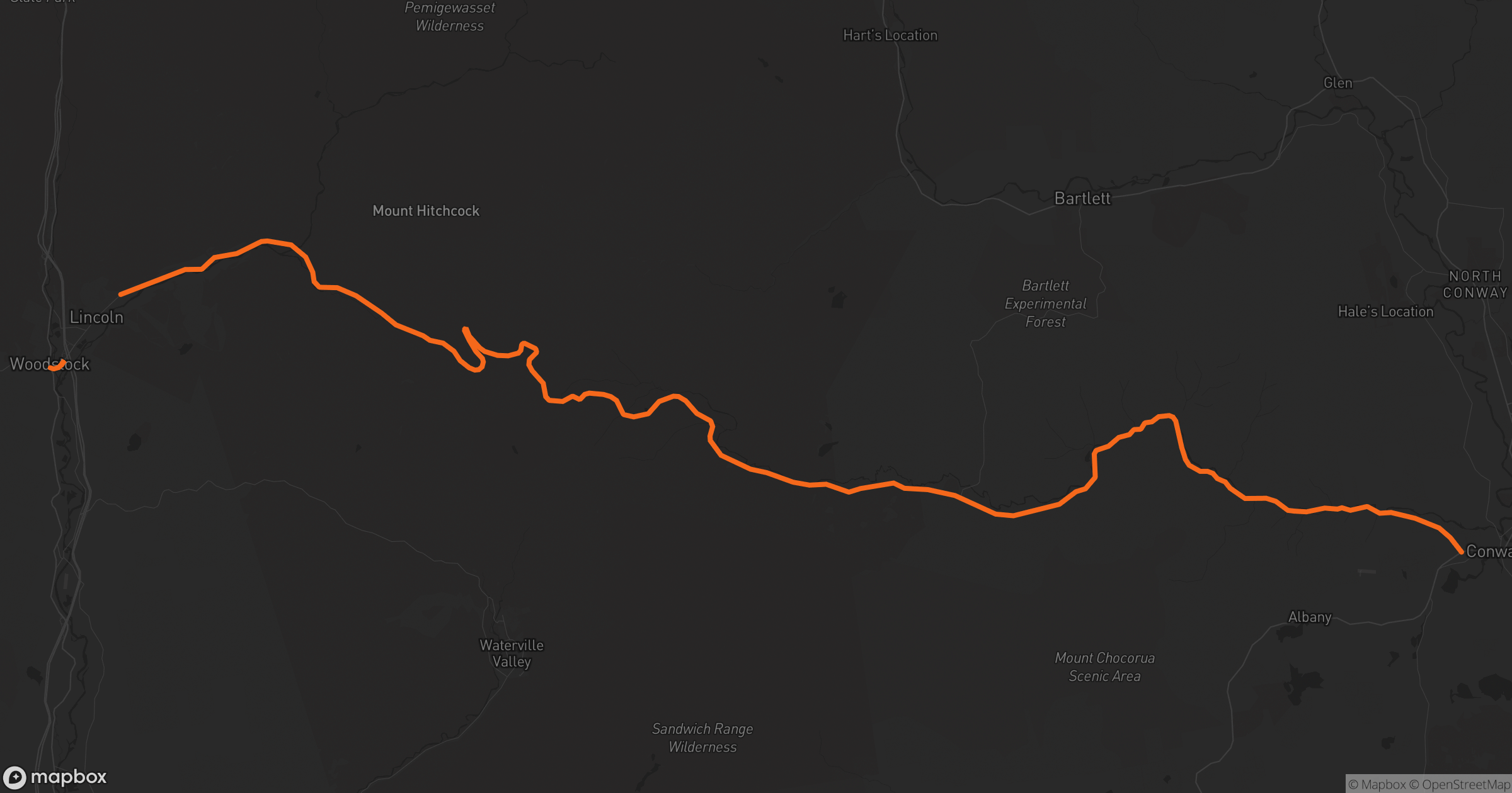 Map of Kancamagus Highway